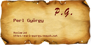 Perl György névjegykártya