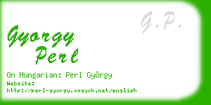 gyorgy perl business card